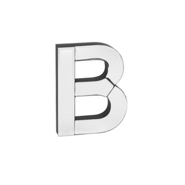 COLLECTIVE HOME - 7-inch Tall Mirrored Glass and Wood Decorative Letter, Home-Bedroom-Office Wall Décor. Perfect Fun Gift to Encourage Girls, Young Ladies & Teens. (B)