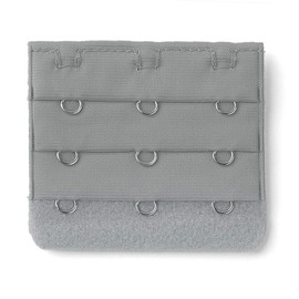 Allegra K Lady Spandex Stretch 3 Row 3 Hooks Bra Strap Extension Extender Gray