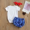 Infant Baby Girl Shorts Outfit Set 4th of July Romper