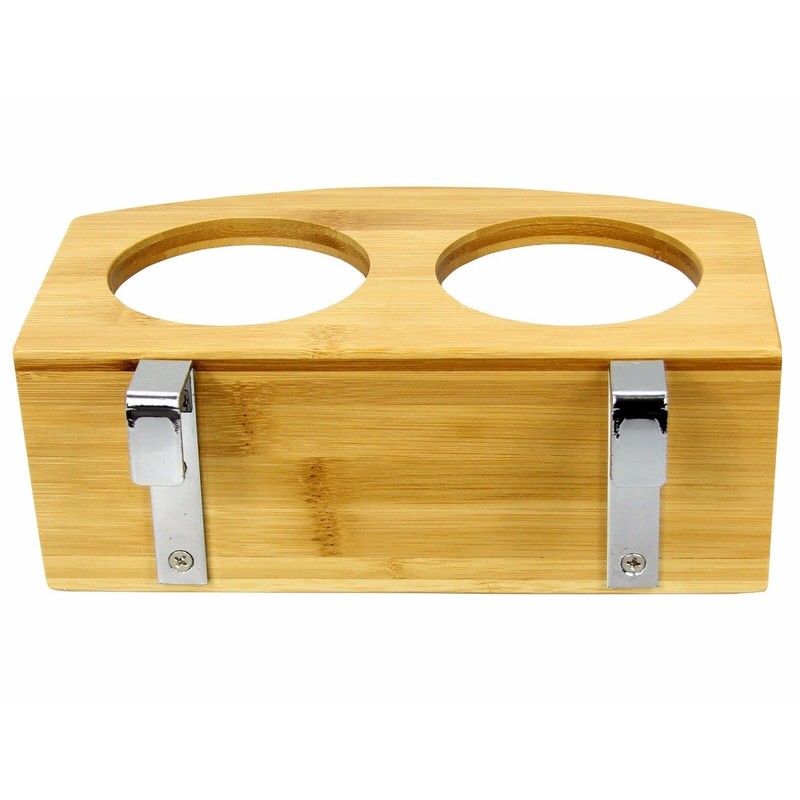 Woodquail Clip on Cup Holder Hanging Shelf, Small Bedside Shelf,