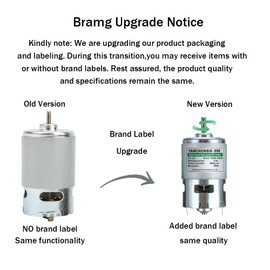 2 Pack RS 550 12V DC Motor High Torque 25000 RPM with Speed Controller DIY Toys, Electric Drill, Vacuum Cleaner and Car Wash Pump (with Bracket (2Pcs 550 Motor)