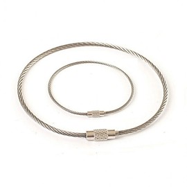 Camping key ring hook wire storage 30cm carabiner 10P locking stainless steel 10 sets = 2mmx30CM 2ea