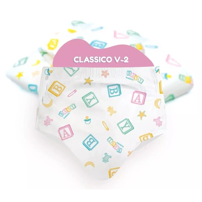 Bambino Pack of 2 Bambino Classico V2 ABDL Diaper Size