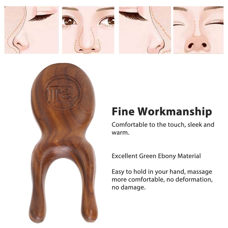 Nose Massager Green Ebony Face Sculpting Tool Portable Fine Craftsmanship
