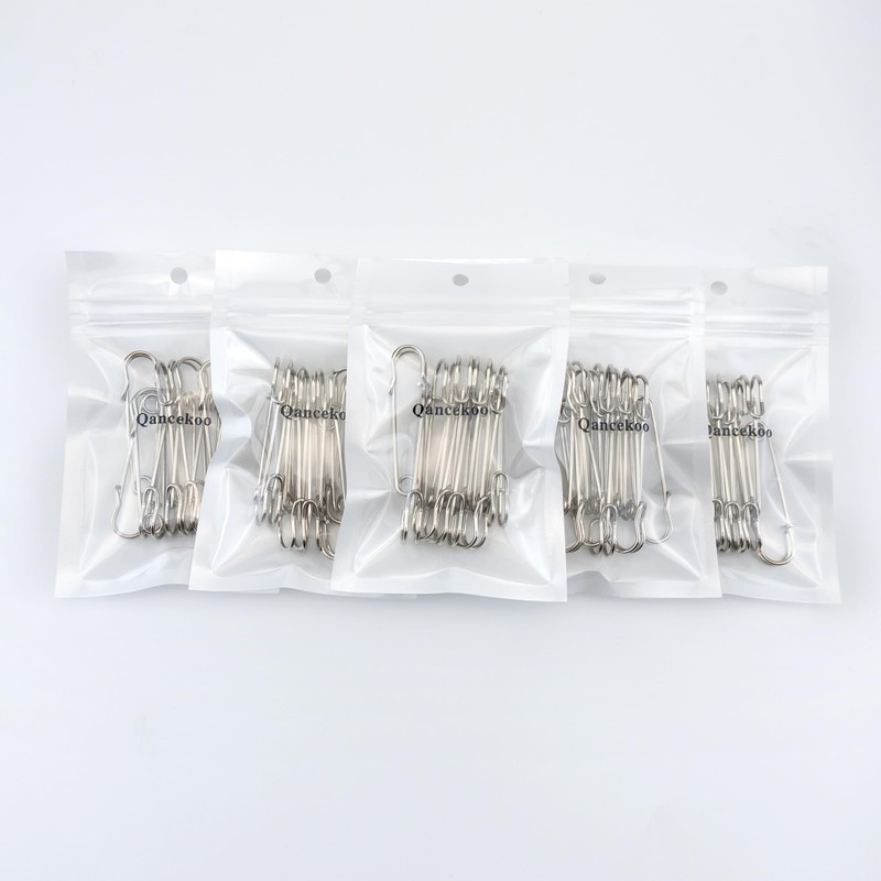 Qancekoo 10pcs Large Safety Pins, Heavy Duty Blanket Pins, 2"
