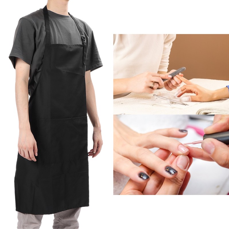 Waterproof Nail Art Apron Pure Color Apron Unisex Cooking Apron