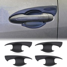 SUERAUTO4X4 Door Handle Bowl Insert Cover for Toyota Hilux 2015-2025 N80 Revo, Matte Black Side Car Door Handle Cup Scratch Protector Guard Trim Exterior Accessories, 4PCS