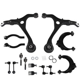 LABLT 14Pc Suspension Kit Upper and Lower Control Arm Ball Joint Sway Bar Link Tie Rod End Replacement for 2003-2007 Accord 2004-2008 TSX