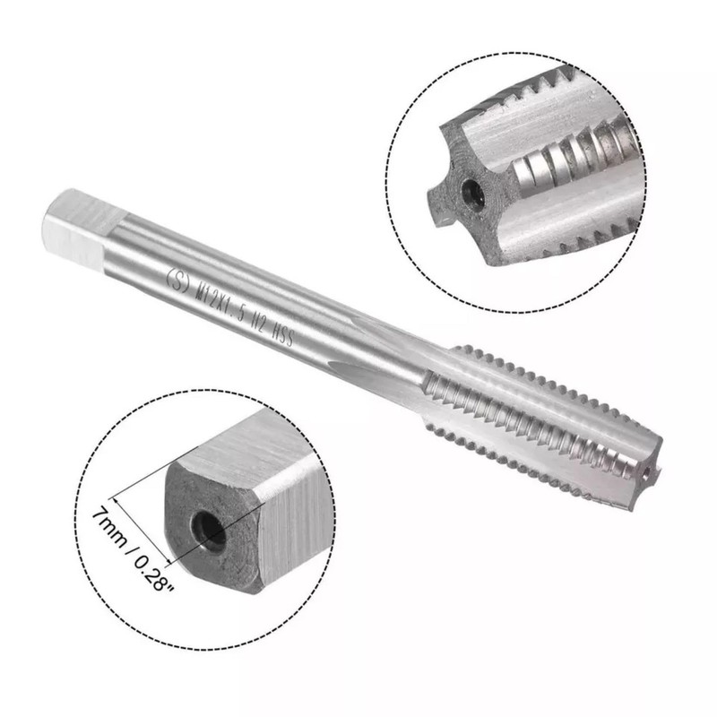 M12 x 1.5mm Metric Tap and Die Set HSS Machine