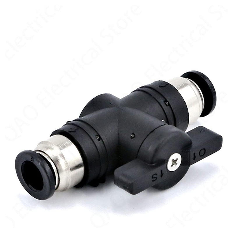 Jienk 2Packs Pneumatic 1/4"x 1/4" Tube OD Ball Valve, Push
