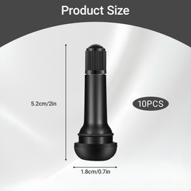 10Pcs Car Tire Valve Stem Car Tyre Valves Rubber Snap In Tubeless Tires Rubber Tire Valve Core Stems With Dust Caps Prevent Premature Deterioration for Tubeless Rim Holes on Standard Vehicle Tires