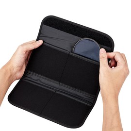 JJC 4 Taschen Kamera-Objektiv-Filtertasche Schutz für Filter bis Ø 82 mm, elastisches Neopren Innenfilter Tragetasche Aufbewahrungstasche mit Mikrofaser-Reinigungstuch