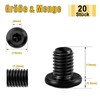 Pack of 20 M8 x 12 screws, flat head screws,