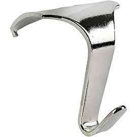 Taskar Silver Chrome Picture Rail Hooks - Contemporary/Heavy Duty (4 Pack)