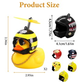 ZPSCXQ 2Pcs Rubber Duck for Bike, Kids Bike Bell and Scooter Accessories, Fun Yellow Duck Bike Decorations for Motorcycles and Rooms