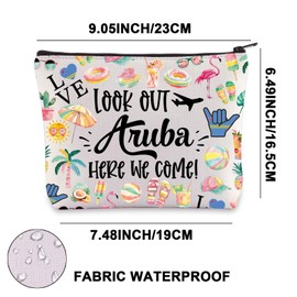 Aruba Makeup Bag Aruba Trip Gifts Aruba Vocation Gifts Aruba Travel Bag Aruba Souvenir Aruba Toiletry Bag (Look Out Aruba UK)