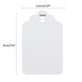 G2PLUS White Mini Blank Price Tags, 1000PCS Jewelry Marking Paper Label Tags, Clothing Display Tags, 3.2x5CM Small Pricing Tags for Jewelry Crafting & Clothes
