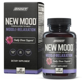 ONNIT ONNIT New Mood Daily Stress Support Capsules, Sleep and Mood Support Supplement for Men and Women, Daily Stress Management Capsules, 30 Count