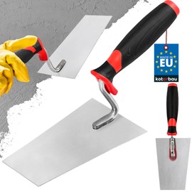 KOTARBAU® Stainless Steel Trapezoidal Trowel 140 mm x 60 mm Masonry Trowel with Rubber Handle, Plastering Trowel, Plastering Trowel, Plastering Trowel, Plastering Trowel Essential for Masonry Work