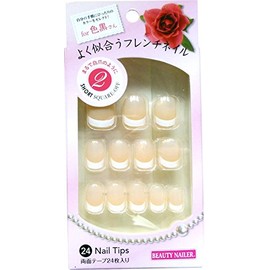 Beauty Nailer Nail Tip, French Nail, For Black, Short Square Off YF-2