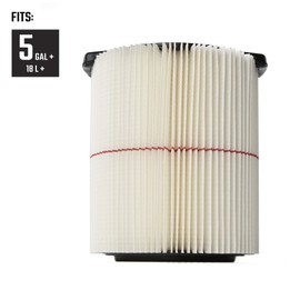 CRAFTSMAN CMXZVBE38755 Red Stripe General Purpose Wet Dry Vac Replacement Filter for 5 to 20 Gallon Shop Vacuums, 2-Pack