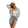 GRECERELLE Womens Lightweight Summer Cardigan for Women Cropped Knit Open