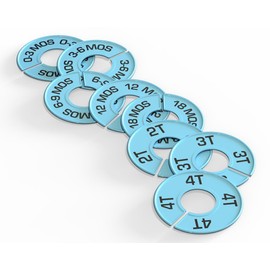 Discount Sizing Colored Closet Rack Size Divider Organizer Set- 32 Pieces Baby Toddler - Various Quantities Available (32) (Baby Blue)