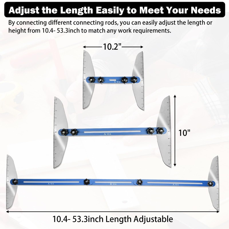 FEITON Stair Tread Template Tool with Portable Storage Bag, Stair