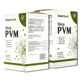 Pack 2 Suplementos Alimenticios Smart Herb Anahuac Sleep PVM en Frasco con 30 Cpsulas cada uno con Magnesio para Mejorar el Sueo                      