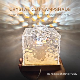 Starry Sky Projector, Wave Lamp, 16 RGB Lamp, LED Bedside Lamp, Table Lamp, LED Lamp, USB Night Light Lamp, LED Table Lamp Crystal, Dimming Crystal Night Light Lamp, RGB Colour Changing Night Light