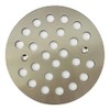 DEOKXZ 4-1/4 Inch Screw-In Round Shower Drain Cover Replacement Floor Filter, With Screws (Brushed nickel)
