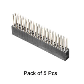 sb components Raspberry Pi GPIO Stacking Header 2x20 Pins Extra Tall Female Raspberry Pi Pin Headers for Raspberry Pi A+, Pi Model B+, Pi 2, Pi 3, Pi 3 B+ and 4B (Pack of 5 Pcs)