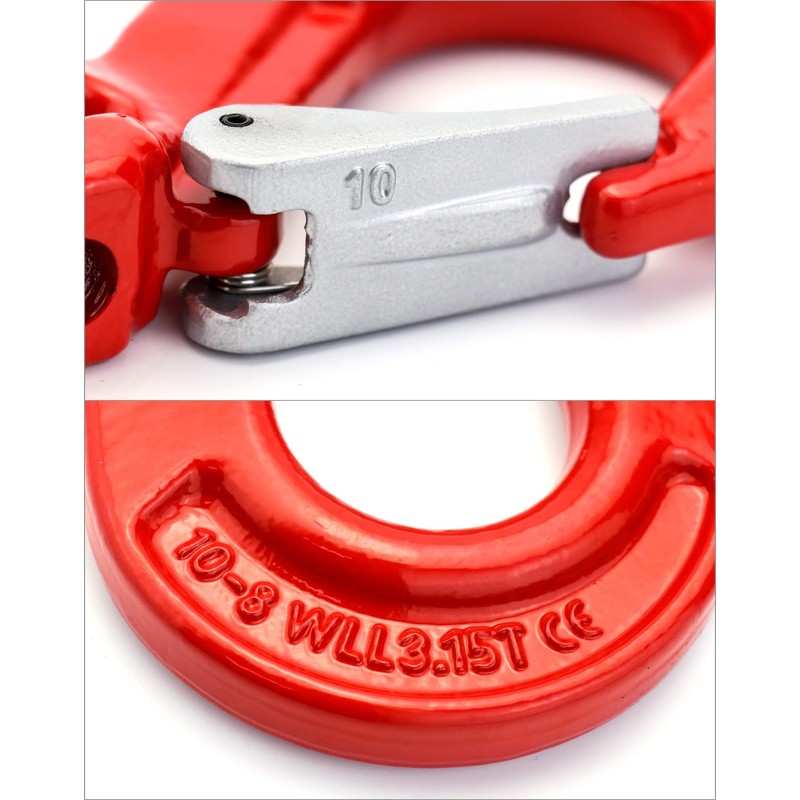 QWORK Clevis Slip Hook with Latch, 2 Pack, 1/2", 6940