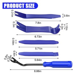 JOYCOURT 5PCS Auto Clip Pliers Set and Fastener Remover, No Scratch Automotive Door Panel Removal Tool, Car Trim Rivet Pry Tool Repair Kit for Vehicle Dash Audio Radio Installer