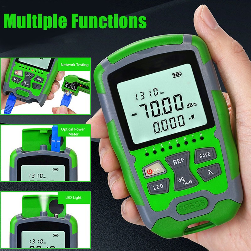 Optical Fiber Power Meter ‑70~+10dbm Digital Display Optic Cable Tester