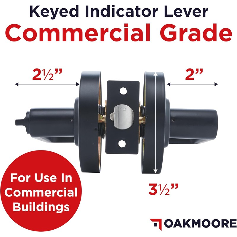 OAKMOORE Keyed Entry Commercial Door Handle | Heavy Duty Commercial