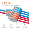 XALXMAW 10Pcs Lever Wire Connectors, 2 in 6 Out Mini