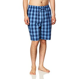Nautica Men's Soft Woven 100% Cotton Elastic Waistband Sleep Pajama Short, Navy, Large