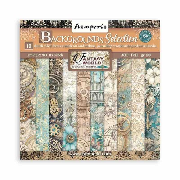 Stamperia Mini Scrapbooking Pad 10 20.3 x 20.3 cm (8x8)