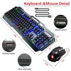 Wireless Gaming Keyboard and Mouse, Rechargeable, Rainbow Backlit with 3800mAh