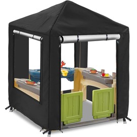 Playhouse Cover, Kids Playhouse Cover for Outdoor Waterproof,Suitable for Step2 Kids Playhouses and Playhouses of The Same Size as Other Brands Kids Playhouses （ 49.5“ W x 49.5” D x 60.2” H）