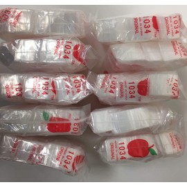 10000 Apple Brand 1034 1x3/4 2mil Clear Resealable Bags 10,000 Baggies 1"x3/4" 0.75