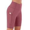 Persit Women's Short Leggings, Opaque Cycling Shorts with Pockets, Dustyrosis