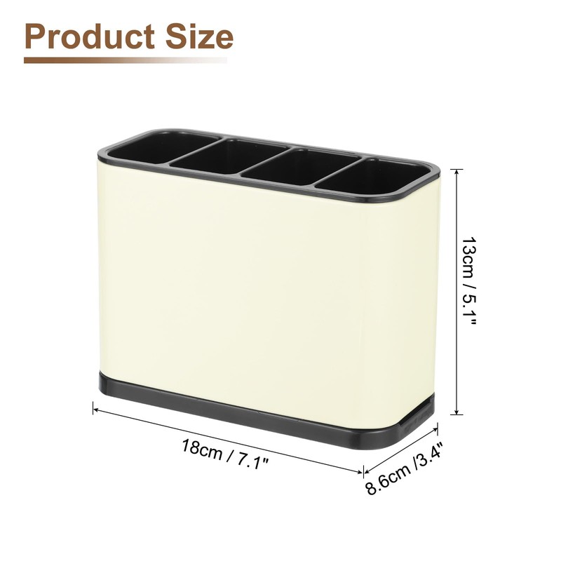 QUARKZMAN Kitchen Utensils Holder Stainless Steel Square Divider Storage Cooking