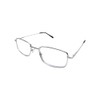 Calabria R754 Rectangular Metal Reading Glasses +2.00 Shiny Silver Men