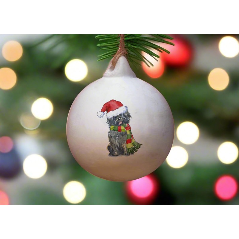 Image Industry Cairn Terrier Black Ceramic Bauble - Tree Decoration