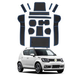 SHAOHAO Suzuki Ignis First Generation FF21S Type Pocket Mat 2016 ~ Interior Rubber Mat, Door Pocket Mat, Designed for Vehicle Specific, Console Mat, Protective Rubber Mat, Custom Interior Parts, Noise
