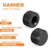 GASHER 100Pcs 1/8" NPT Carbon Steel Pipe Plug Fitting Internal