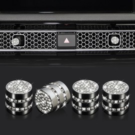 TOMALL Bling AC Vent Outlet Button Cover Compatible with Honda Civic 2022-2024 4 Pcs AC Air Vent Knob Outer Air Conditioning Ring Cap A/C Vent Outer Cover Trim Decoration Interior Accessories for Car