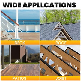 ADHES Deck Joist Tape, 6" x 50' Weather Resistance & Waterproof Butyl Joist Tape for Decking, Deck Flashing Tape Ideal for Wood Beams Roof, Outdoor Construction Use